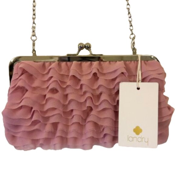 Kate Landry Handbags - NWT Kate Landry Pink Ruffle Bag